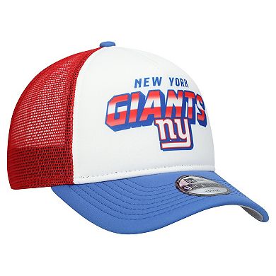 Youth New Era White/Royal New York Giants Streak 9FORTY A-Frame Adjustable Hat
