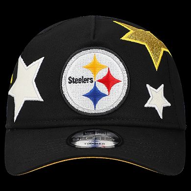 Toddler New Era Black Pittsburgh Steelers Stardom 9FORTY A-Frame Adjustable Hat