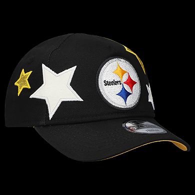 Toddler New Era Black Pittsburgh Steelers Stardom 9FORTY A-Frame Adjustable Hat
