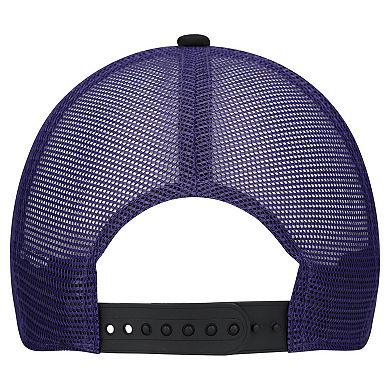 Youth New Era White/Black Baltimore Ravens Streak 9FORTY A-Frame Adjustable Hat