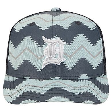 Men's New Era Denim/Navy Detroit Tigers Aztec Denim 9SEVENTY Adjustable Hat