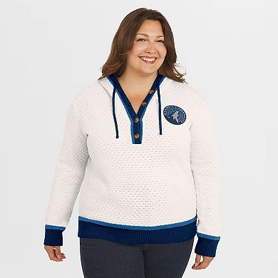 Women's WEAR by Erin Andrews Cream Minnesota Timberwolves Plus Size Hoodie Sweater