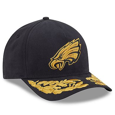 Men's New Era x Alpha Industries Black Philadelphia Eagles A-Frame 9FORTY Adjustable Hat