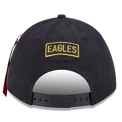 Men's New Era x Alpha Industries Black Philadelphia Eagles A-Frame 9FORTY Adjustable Hat