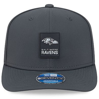 Men's New Era Charcoal Baltimore Ravens 2025 Sideline Cold Weather 9SEVENTY Adjustable Hat