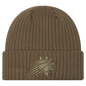 Men's New Era Olive Phoenix Suns Color Pack Cuffed Knit Hat