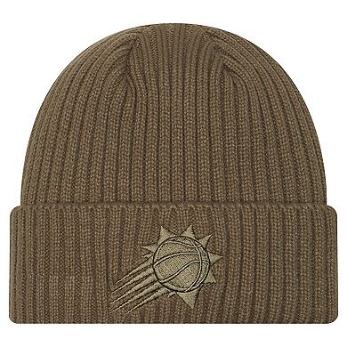 Men's New Era Olive Phoenix Suns Color Pack Cuffed Knit Hat