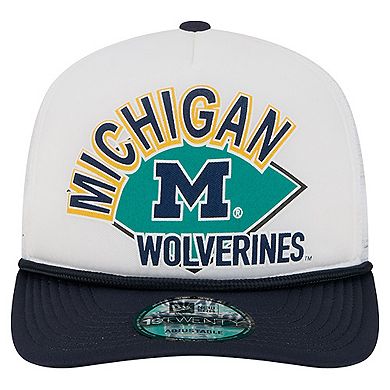 Men's New Era White Michigan Wolverines Diamond 19TWENTY Golfer Adjustable Hat