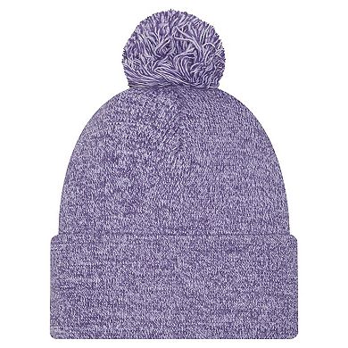 Men's New Era Purple Phoenix Suns Marled Cuffed Knit Hat with Pom