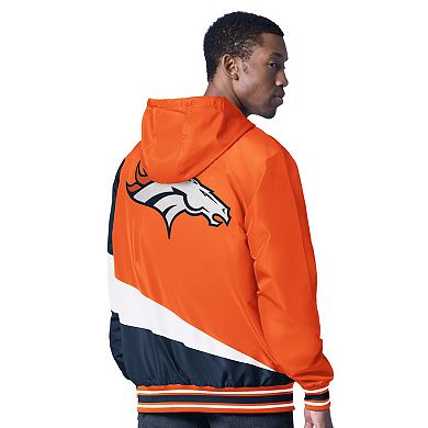 Men's G-III Sports by Carl Banks Orange/Charcoal Denver Broncos Dual Threat Reversable Full-Zip Hooded Jacket
