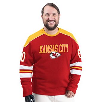Men's G-III Sports by Carl Banks Red Kansas City Chiefs Adaptive Lord Stanley Crewneck Sweatshirt