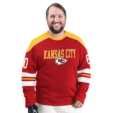 Men's G-III Sports by Carl Banks Red Kansas City Chiefs Adaptive Lord Stanley Crewneck Sweatshirt