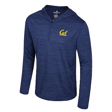 Men's Colosseum Navy Cal Bears Always Sunny Lightweight Quarter-Zip Hoodie