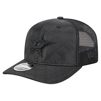 Men's New Era Black Dallas Stars Quilted Nylon 9SEVENTY Adjustable Trucker Hat