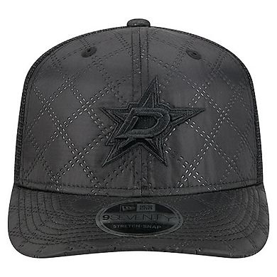 Men's New Era Black Dallas Stars Quilted Nylon 9SEVENTY Adjustable Trucker Hat