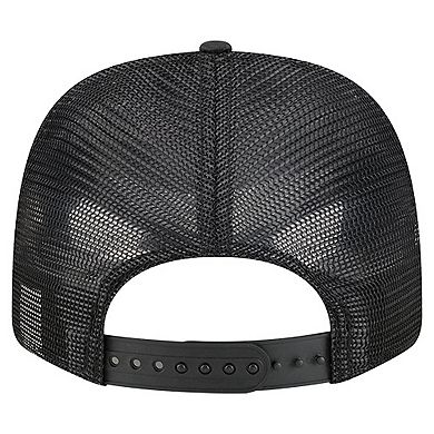 Men's New Era Black Dallas Stars Quilted Nylon 9SEVENTY Adjustable Trucker Hat