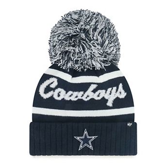 Women's '47 Navy Dallas Cowboys Spirited Cuffed Knit Hat with Pom