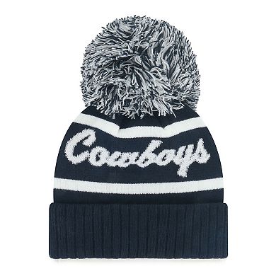 Women's '47 Navy Dallas Cowboys Spirited Cuffed Knit Hat with Pom
