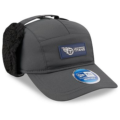 Men's New Era Charcoal Tennessee Titans 2025 Sideline Cold Weather Runner Dog Ear Adjustable Hat