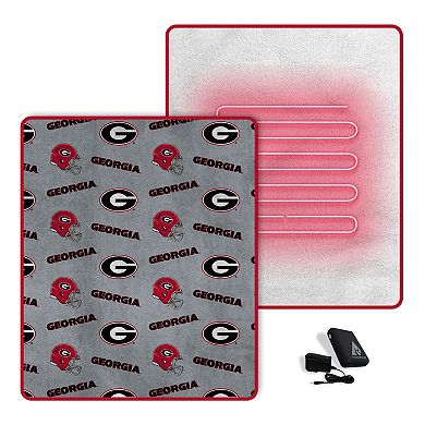 "Pegasus Georgia Bulldogs Scattered Logos 60"" x 70"" Heated Blanket"