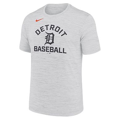 Men's Nike Ash Detroit Tigers Velocity Team City Baseball Dri-FIT T-Shirt