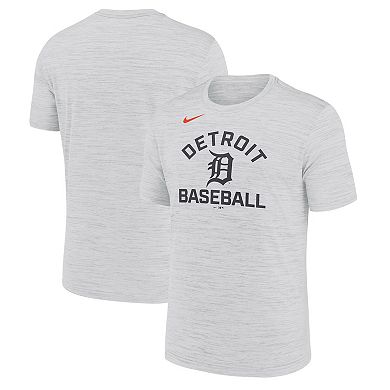 Men's Nike Ash Detroit Tigers Velocity Team City Baseball Dri-FIT T-Shirt