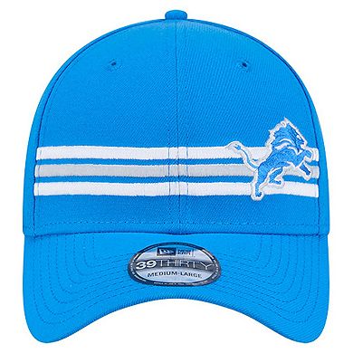 Men's New Era Blue Detroit Lions Stripes 39THIRTY Flex Hat