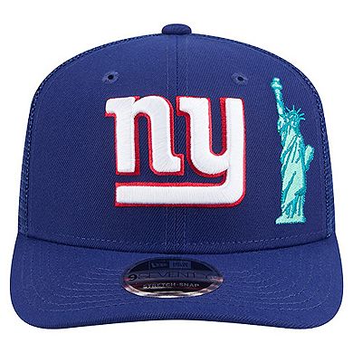 Men's New Era Royal New York Giants Liberty 9SEVENTY Adjustable Trucker Hat