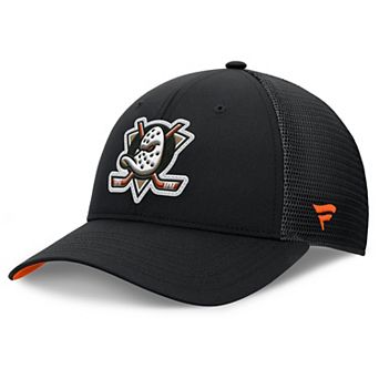 Men's Fanatics Black Anaheim Ducks Authentic Pro Home Ice Trucker Adjustable Hat