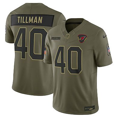 Men's Nike Pat Tillman Olive Arizona Cardinals 2025 Salute to Service Retired Limited Jersey