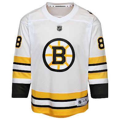 Youth David Pastrnak White Boston Bruins Home Replica Player Jersey
