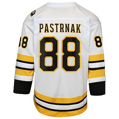 Youth David Pastrnak White Boston Bruins Home Replica Player Jersey