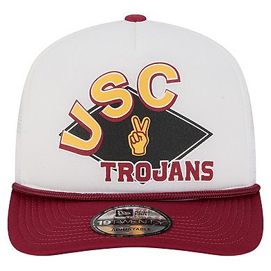 Men's New Era White USC Trojans Diamond 19TWENTY Golfer Adjustable Hat