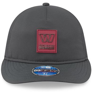 Men's New Era Charcoal Washington Commanders 2025 Sideline Cold Weather Retro Crown 59FIFTY Fitted Hat