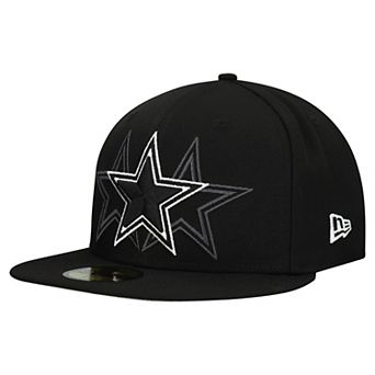 Men's New Era Black Dallas Cowboys Tri-Hit 59FIFTY Fitted Hat