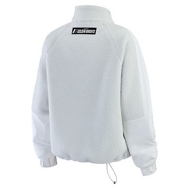 Women's WEAR by Erin Andrews Gray Vegas Golden Knights Polar Fleece Quarter-Zip Jacket