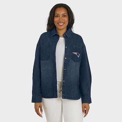Women's WEAR by Erin Andrews Denim New England Patriots Washed