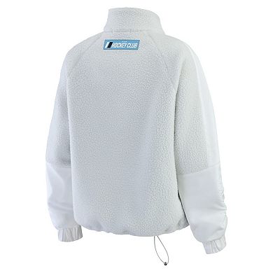 Women's WEAR by Erin Andrews Gray Utah Mammoth Polar Fleece Quarter-Zip Jacket