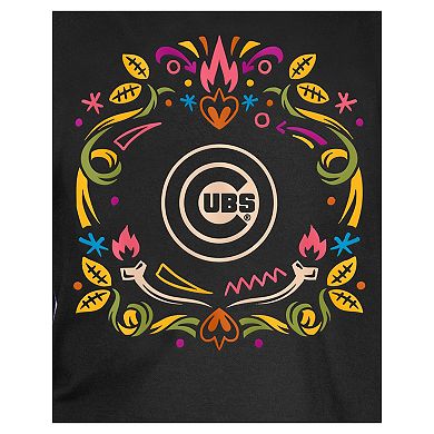 Youth New Era Black Chicago Cubs Día de los Muertos T-Shirt