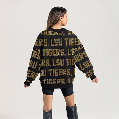 Women's Gameday Couture Black LSU Tigers Hype Era Sweatshirt