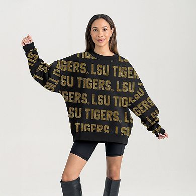 Women's Gameday Couture Black LSU Tigers Hype Era Sweatshirt