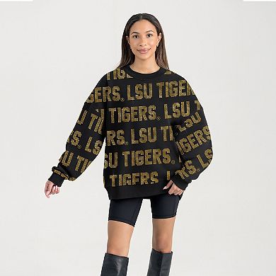 Women's Gameday Couture Black LSU Tigers Hype Era Sweatshirt