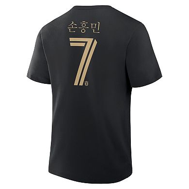 Men's Fanatics Son Heung-Min Black LAFC Hangul Name & Number T-Shirt