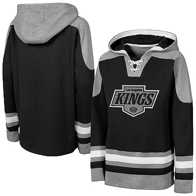 Youth Outerstuff Black Los Angeles Kings Ageless Must Have Home V-Neck Hoodie