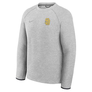 Men's Nike Heather Gray San Diego Padres Tech Fleece Raglan Sweatshirt