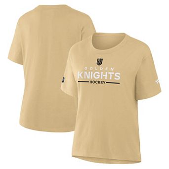 Women's Fanatics Gold Vegas Golden Knights Authentic Pro Primary T-Shirt