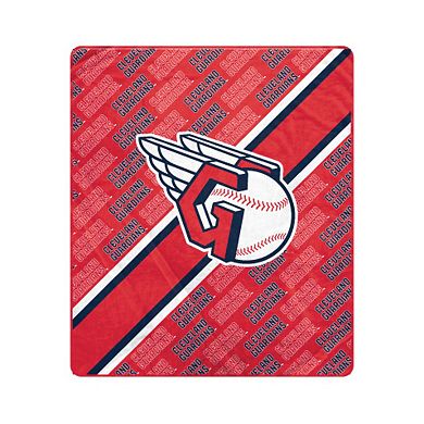 Pegasus Cleveland Guardians 50" x 60" Diagonal Lined Wordmark Ultra Soft Blanket