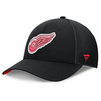 Men's Fanatics Black Detroit Red Wings Authentic Pro Home Ice Trucker Adjustable Hat