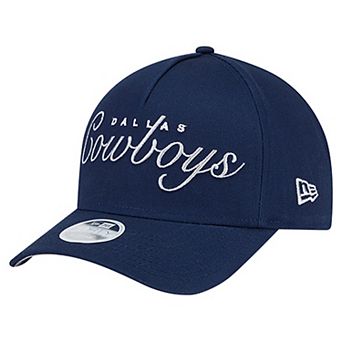 Women's New Era Navy Dallas Cowboys Metallic A-Frame 9FORTY Adjustable Hat