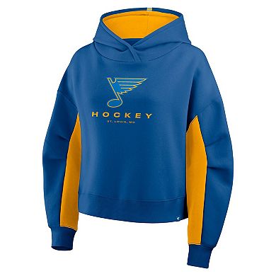 Women's Fanatics Blue St. Louis Blues Back Check Boxy Hoodie